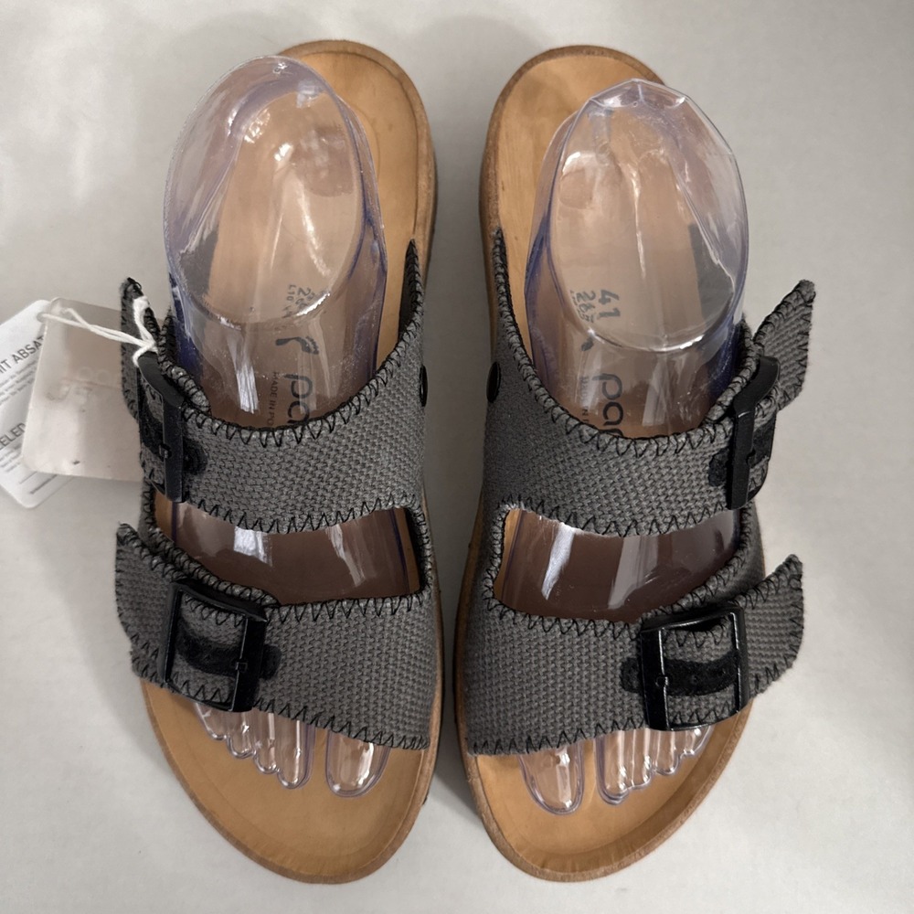 New Birkenstock Gabriela Papillio Platform Sandal Sz 41 Gray Anthracite Canvas - Picture 4 of 14